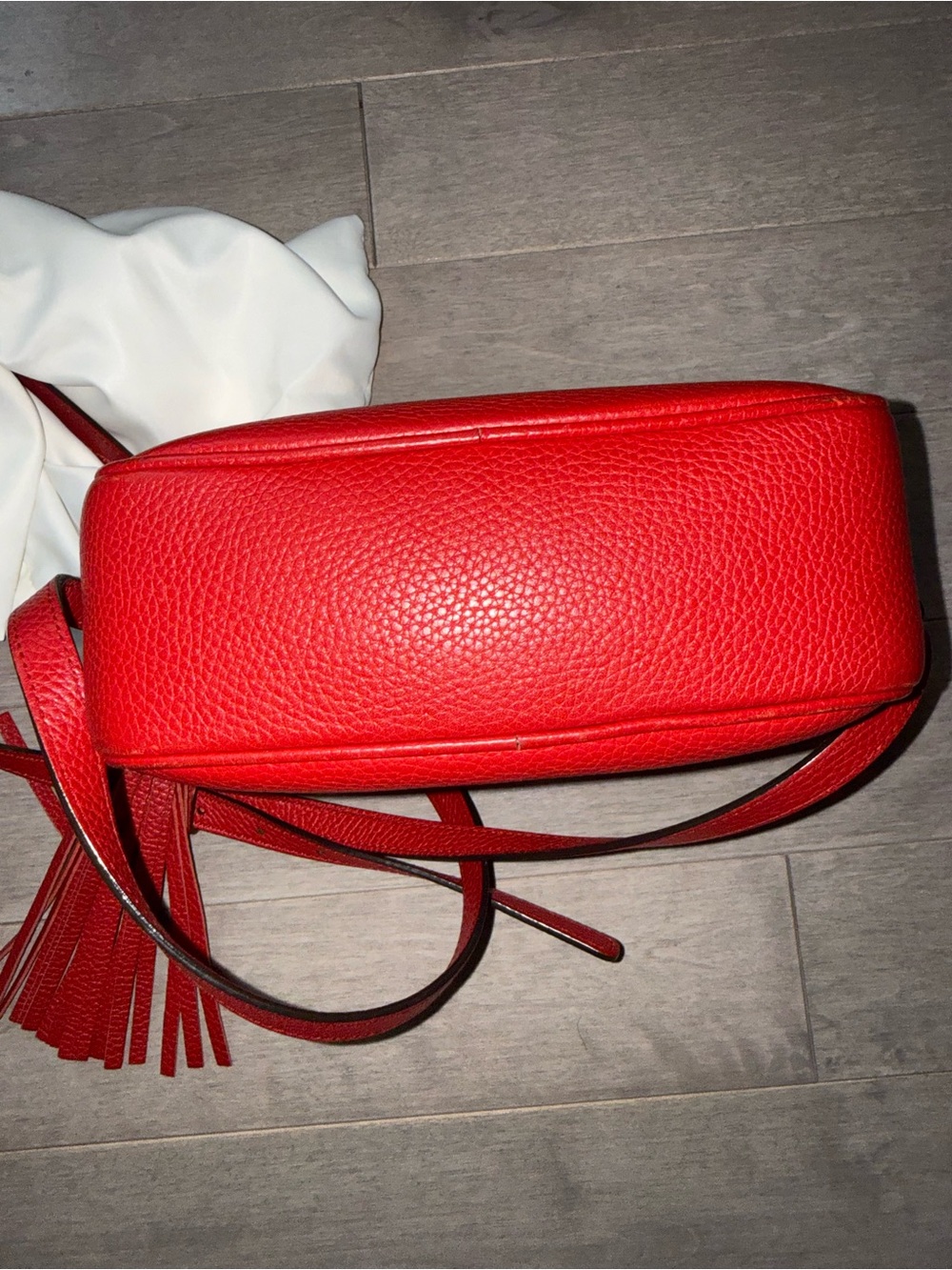 Gucci Soho Disco Leather Crossbody Bag Red - Picture 5 of 13
